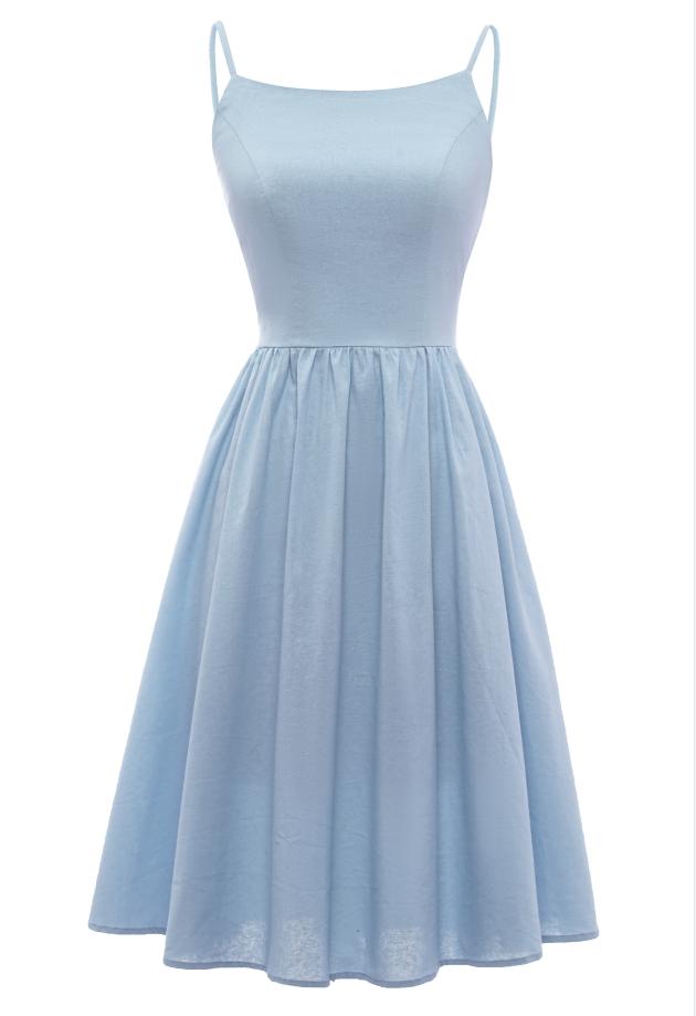 casual blue dress